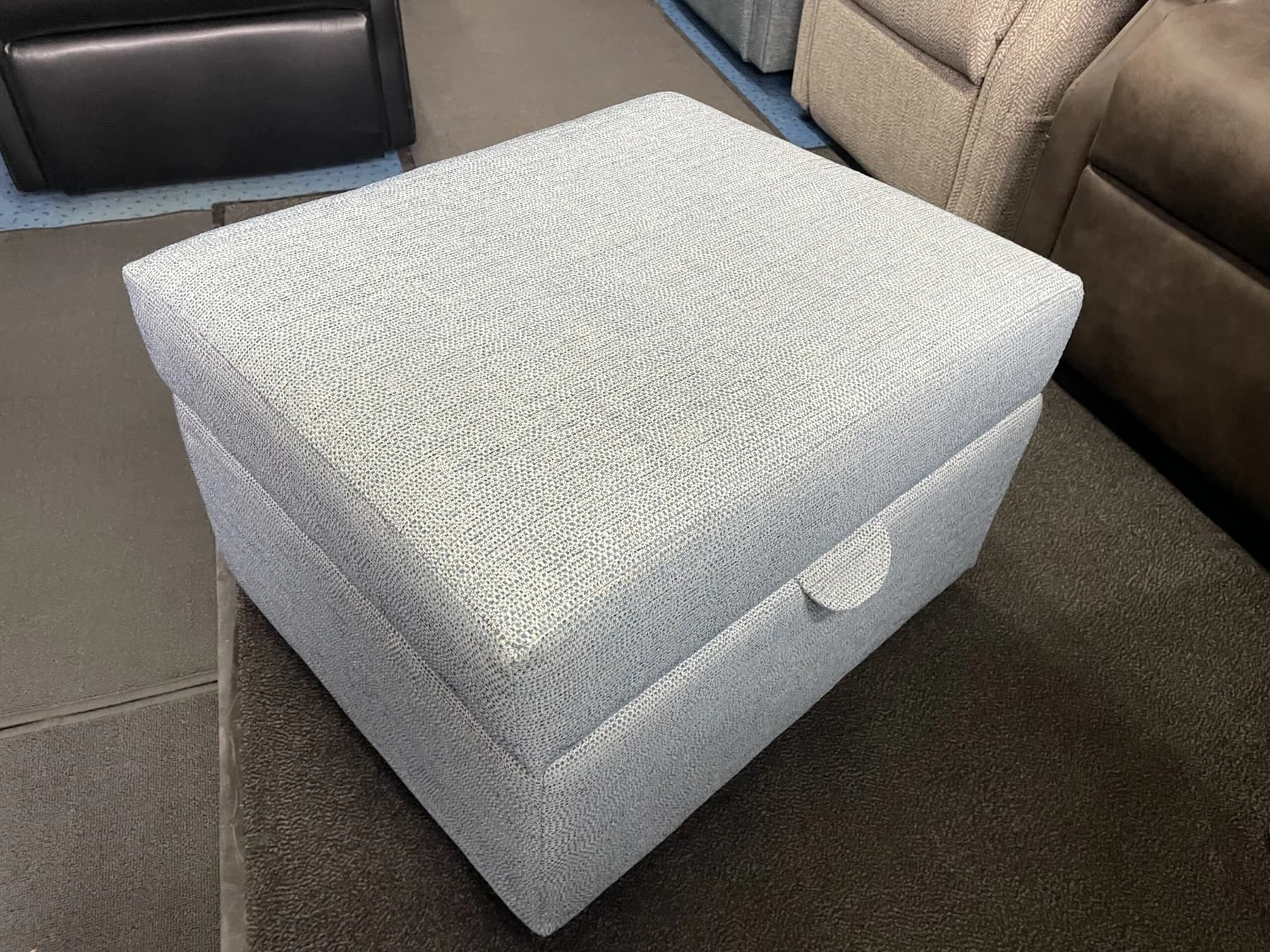 Celebrity Storage Footstool in Aqua Clean Blue