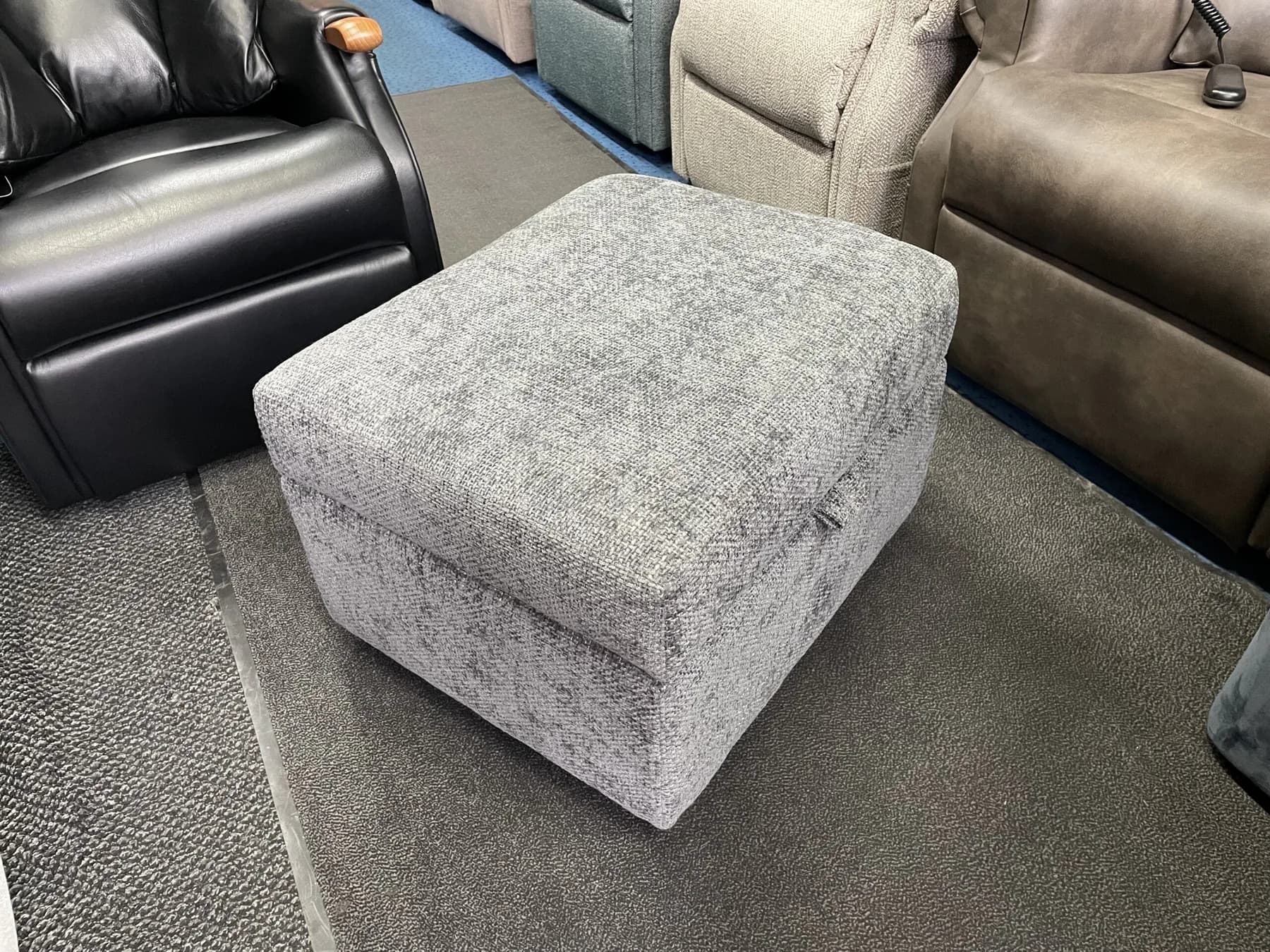 Celebrity Storage Footstool in Weave Charcoal