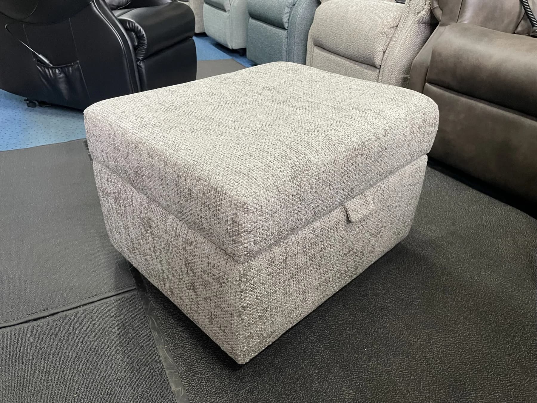 Celebrity Storage Footstool in Weave Concrete