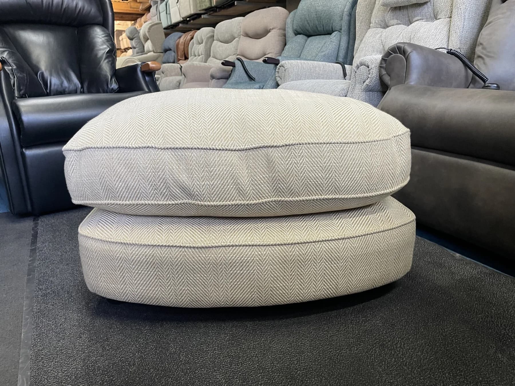 Duresta Lansdowne Footstool in Herringbone