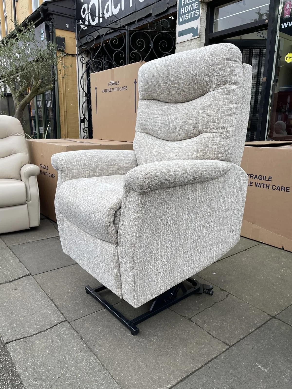 Celebrity Hollingwell CLOUD ZERO Standard Size Triple Motor Riser Recliner Chair with Adjustable Headrest and Adjustable Lumbar Support in Byron Mocha — photograph 1