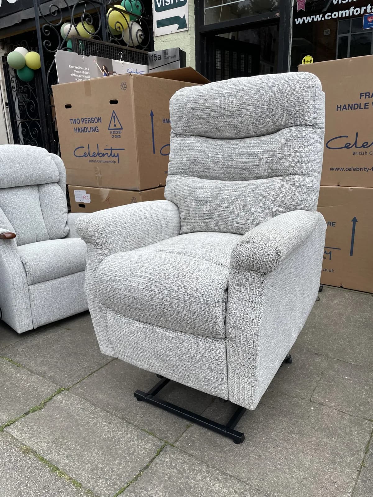 Celebrity Hollingwell CLOUD ZERO Standard Size Triple Motor Riser Recliner Chair with Adjustable Headrest and Adjustable Lumbar Support in Majestic Alpine — photograph 1