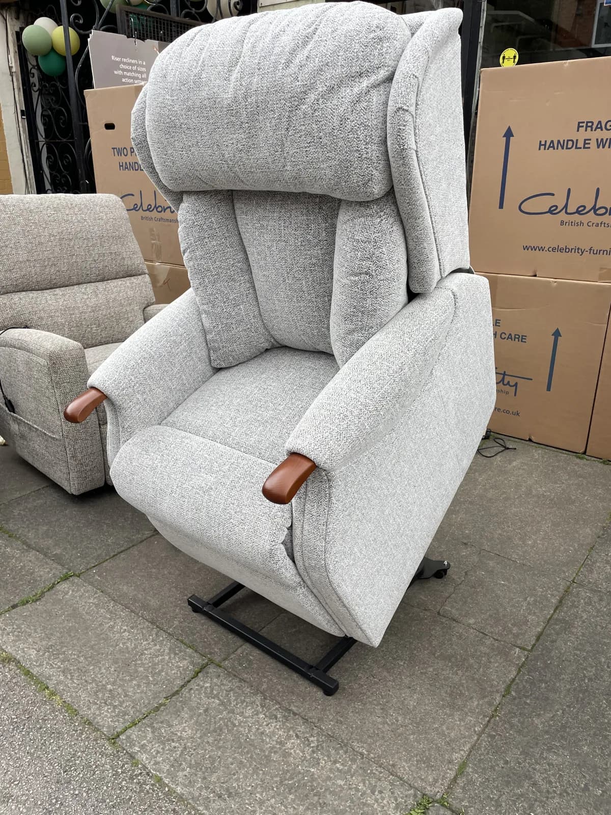 Celebrity Canterbury Dual Motor Riser Recliner in Milo Stone Standard Size — photograph 1