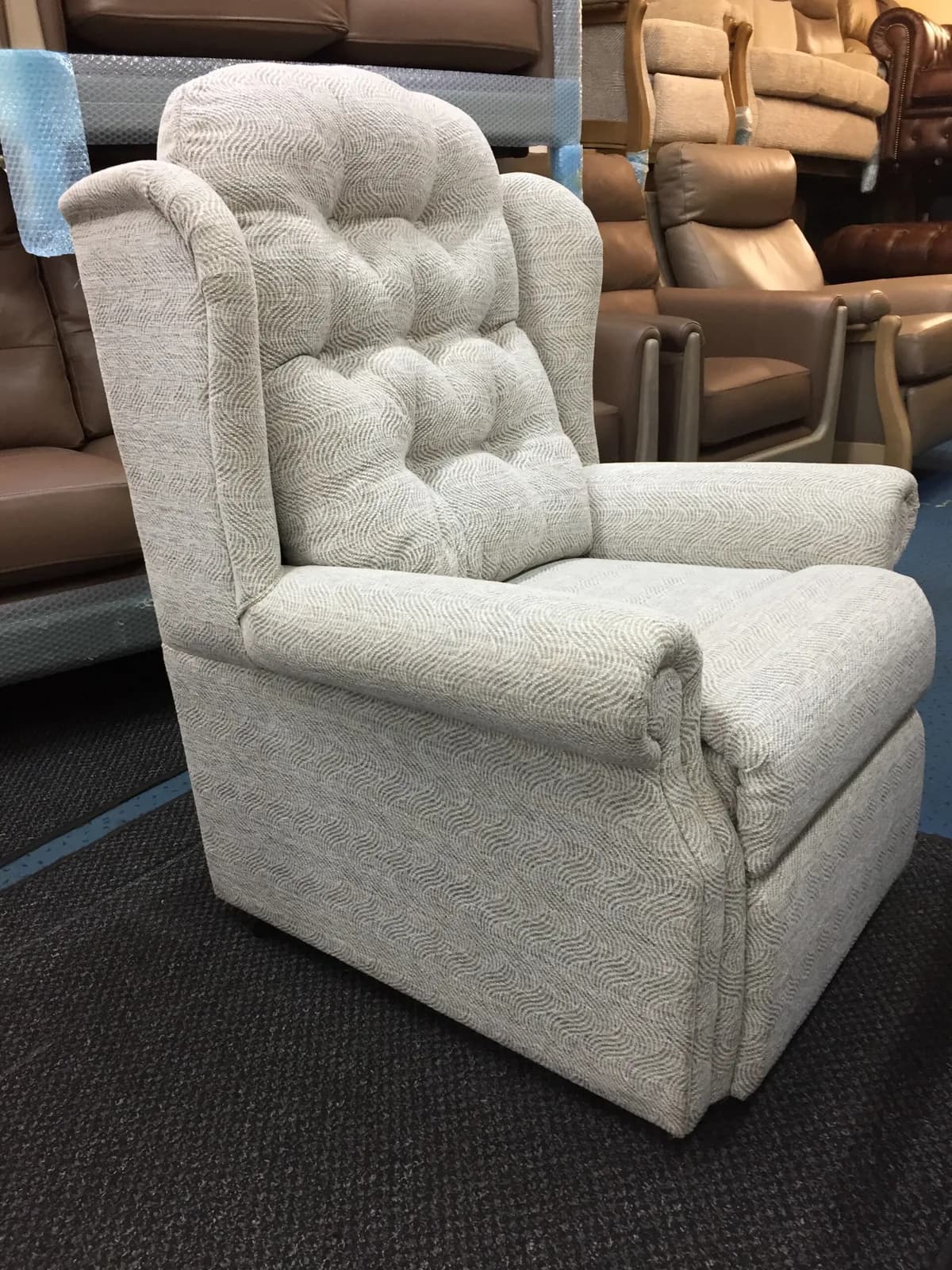 Celebrity Woburn Petite Chair in Herringbone Beige — photograph 1