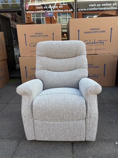 Hollingwell Large Cloud Zero chair in Eden Silver fabric, upright front view