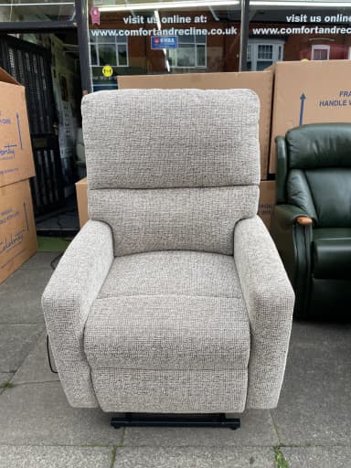Southwell Large Cloud Zero chair in Hessian Mocha fabric, upright front view