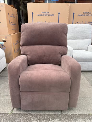 Southwell Standard electric recliner in Bison Saddle, upright front view